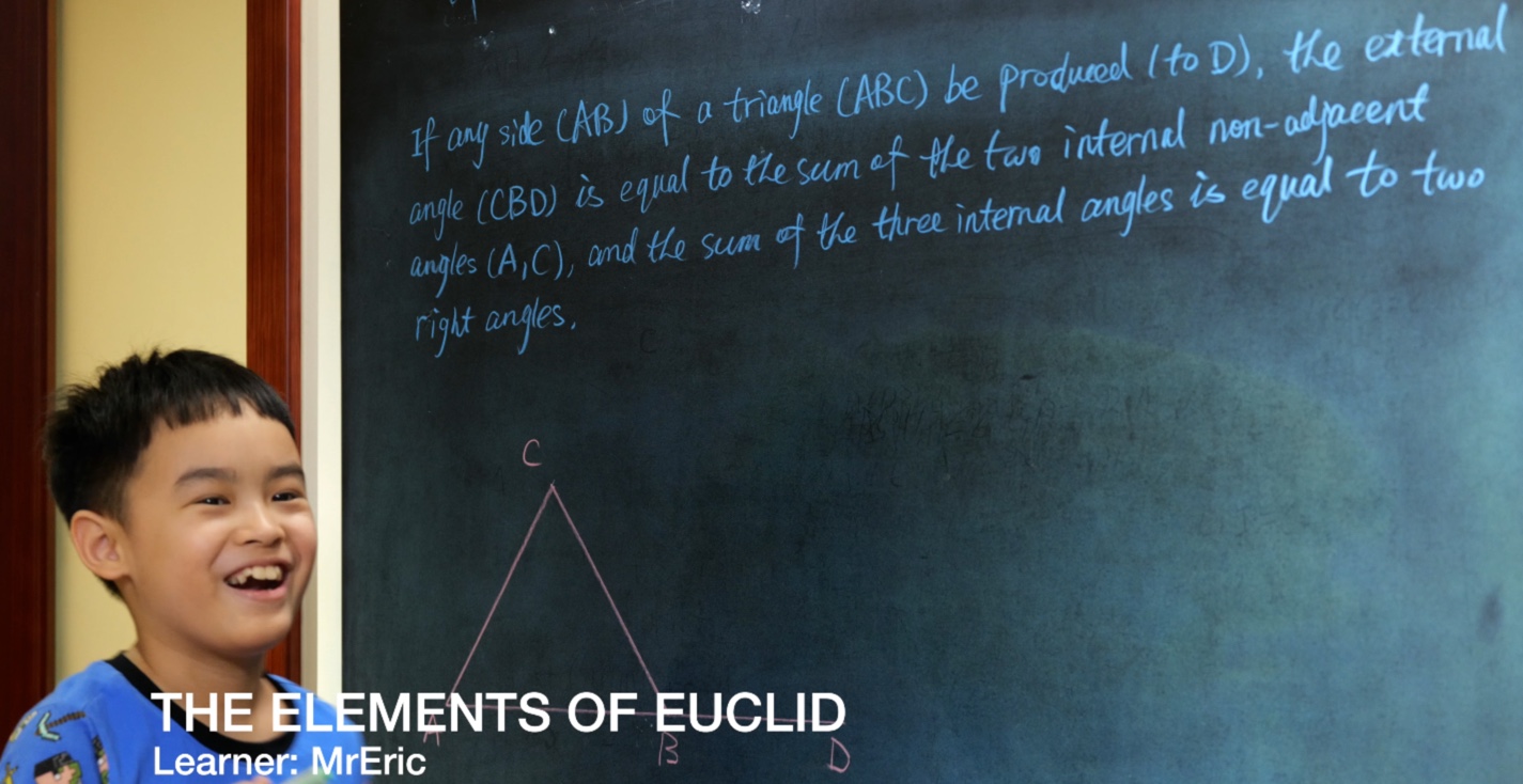 Euclid Book I PROP. XXXII. -- THEOREM.